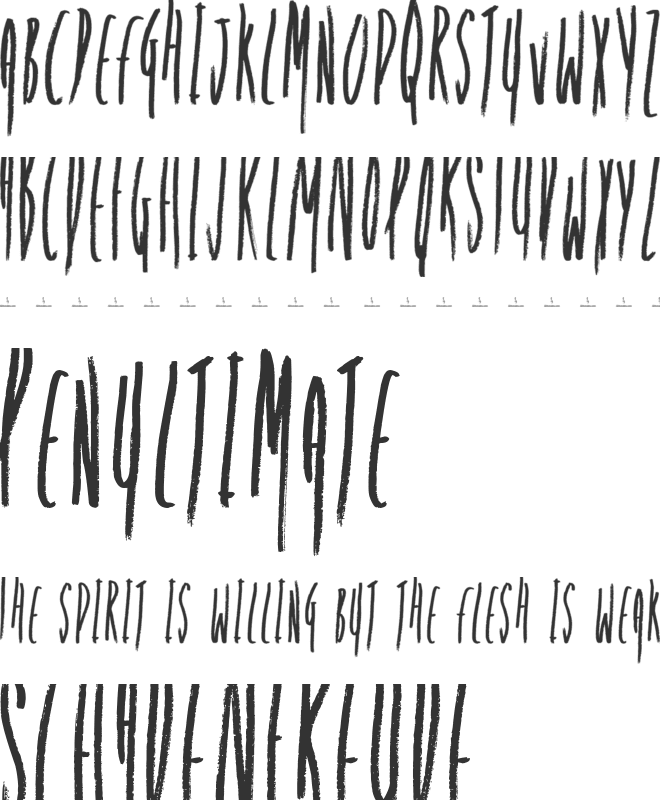 Lazy Bones font preview