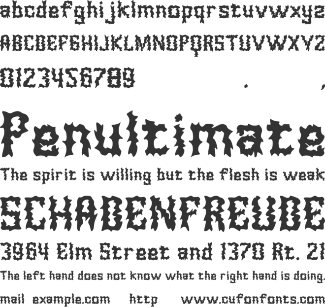 Bunfire font preview