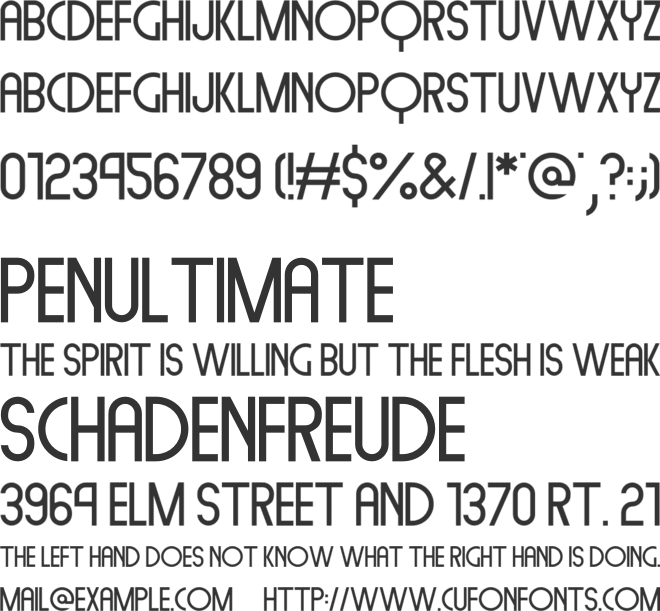 Therilo font preview