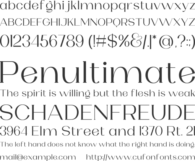 Loreda font preview