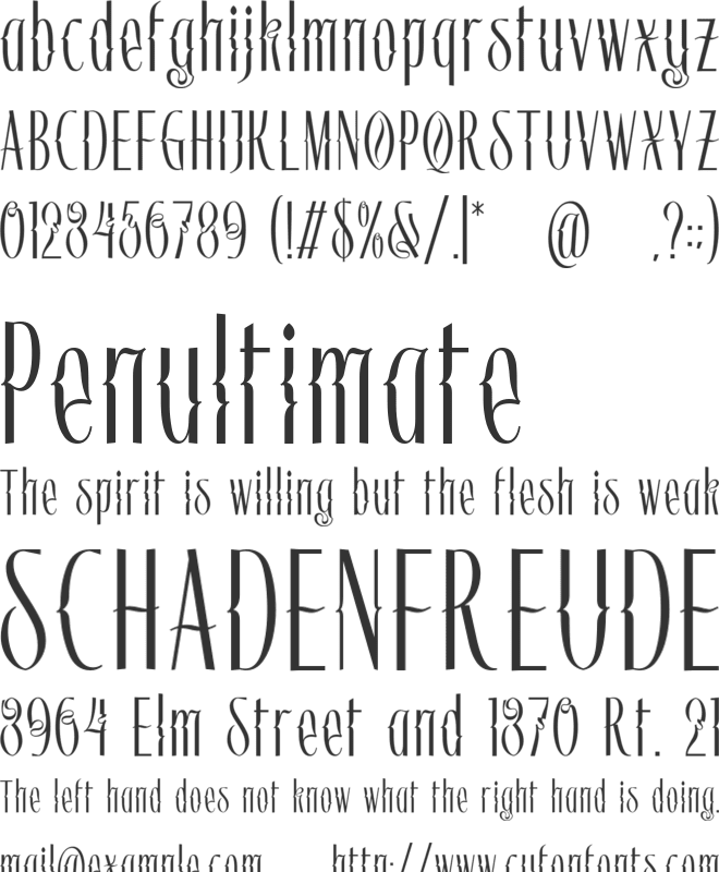 Brossaky font preview