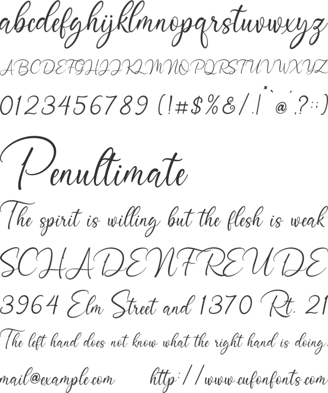 Darelinga font preview