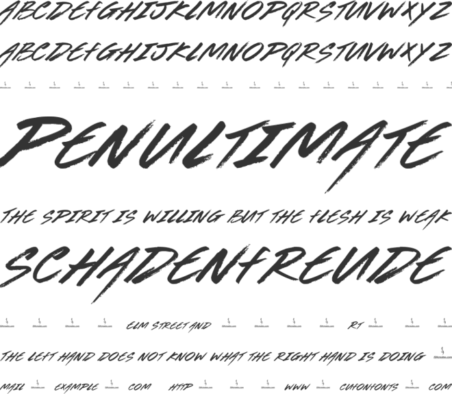 Party Rager font preview