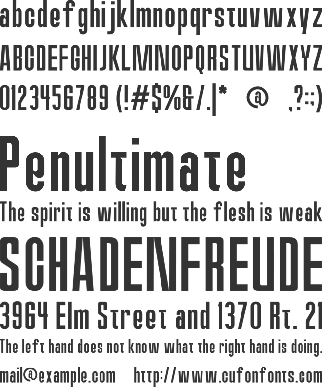 Bordune font preview