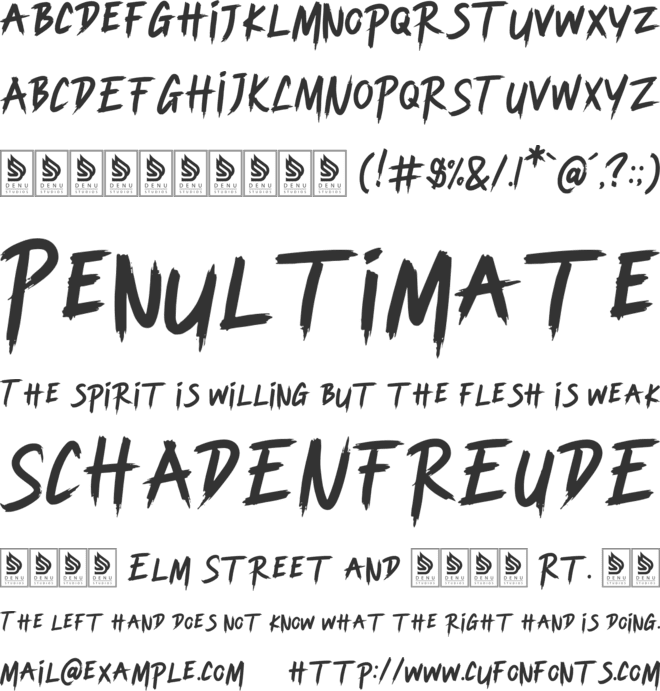 Tanisher font preview