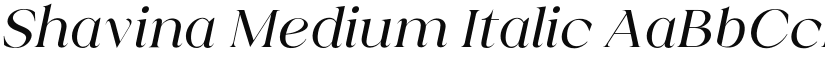 Shavina Medium Italic font