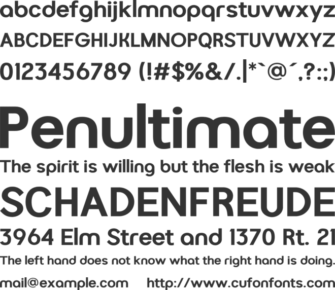 Gucina font preview