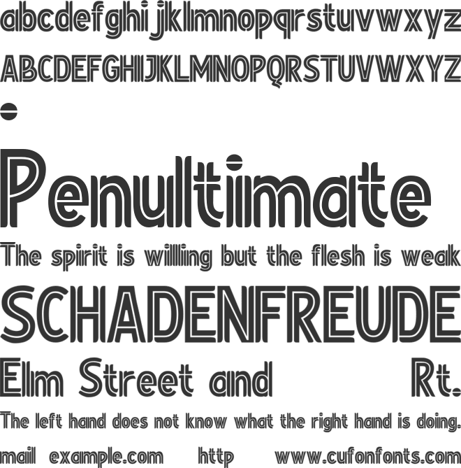 Senseva font preview