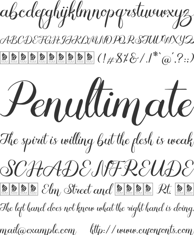 Pentona Minami font preview