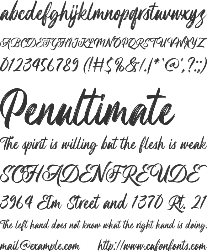 Archiga font preview