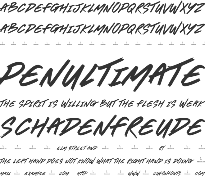 Shawshank font preview