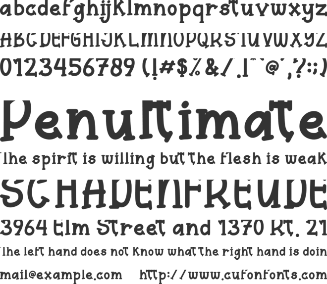 Awesome Autumn font preview