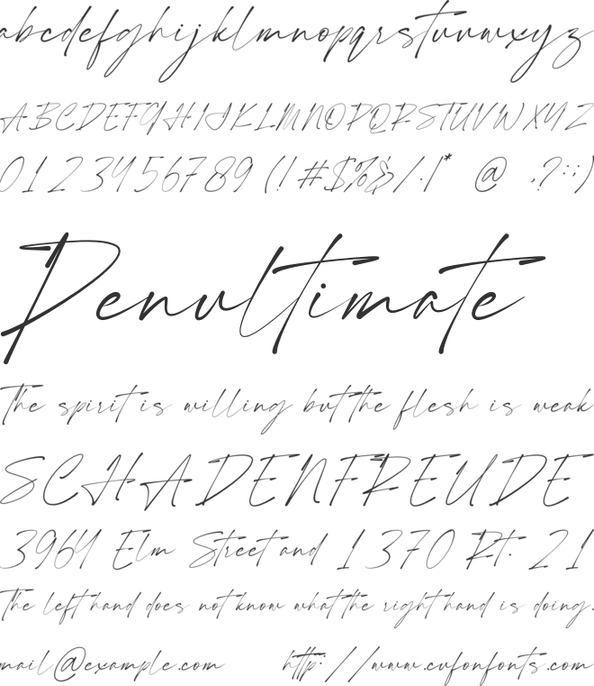 Jullieta font preview