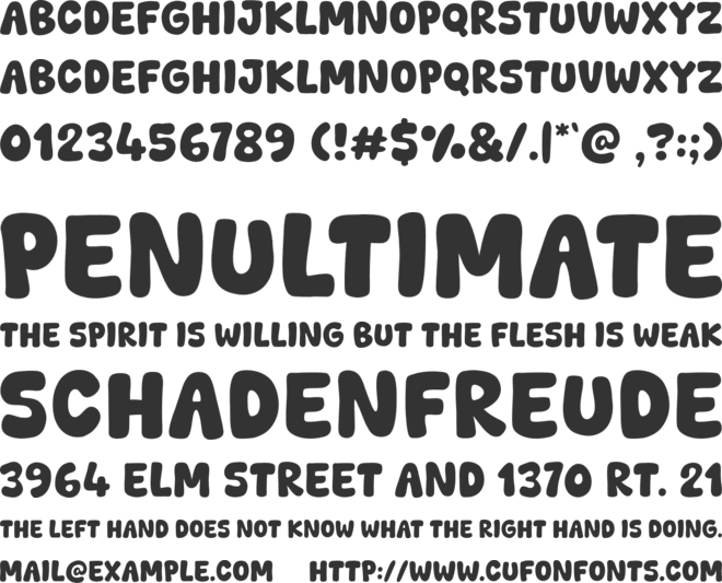 Lonely Coffee font preview