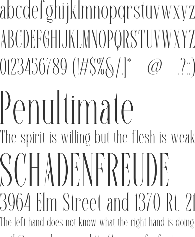 Ground Village font preview