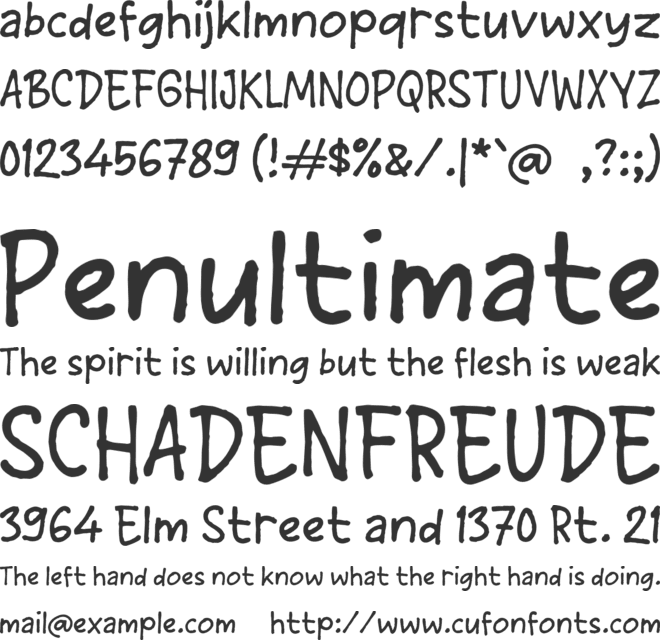 n Namun font preview