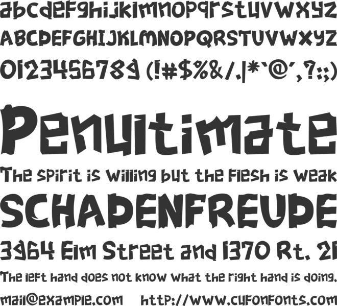 Harderdor font preview