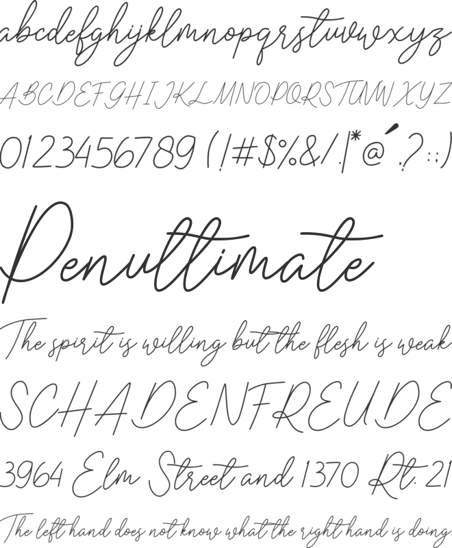 Caramella font preview