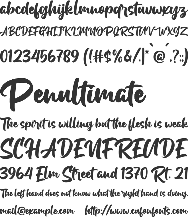 Dentalion font preview