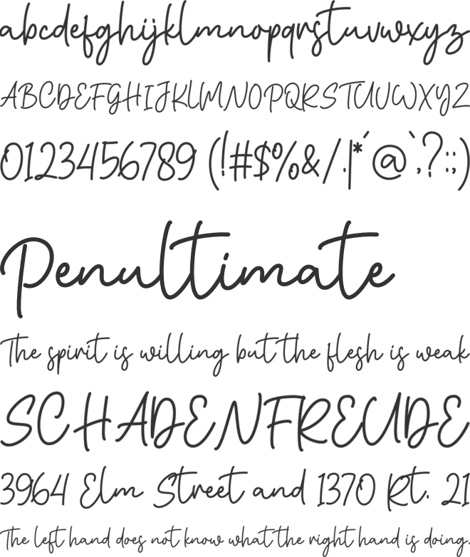 Mandalica Signature font preview