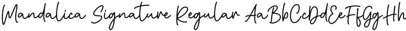 Mandalica Signature Regular font