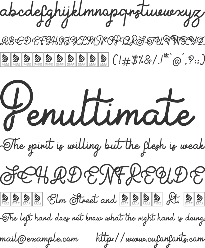 Selylotime font preview