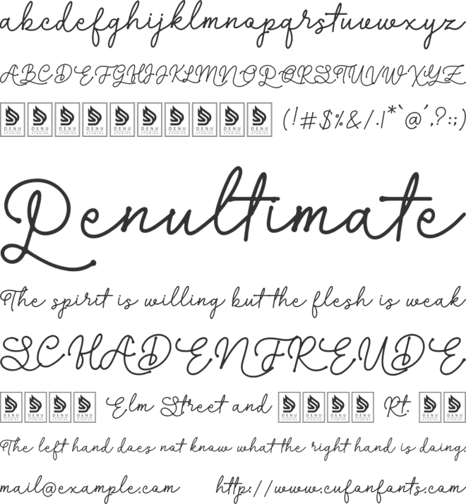 Layshy font preview