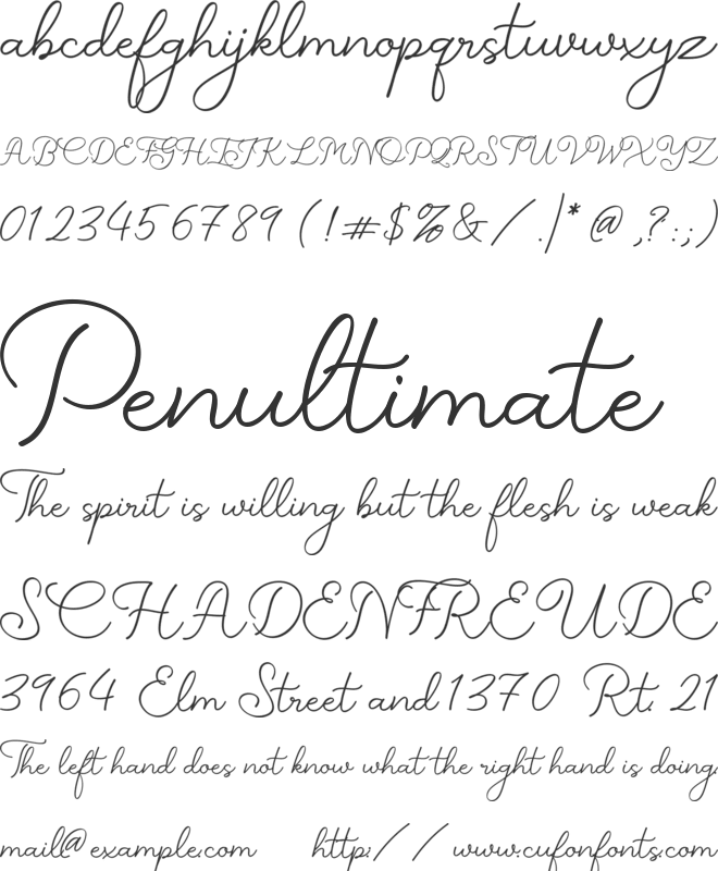 Vestardia font preview