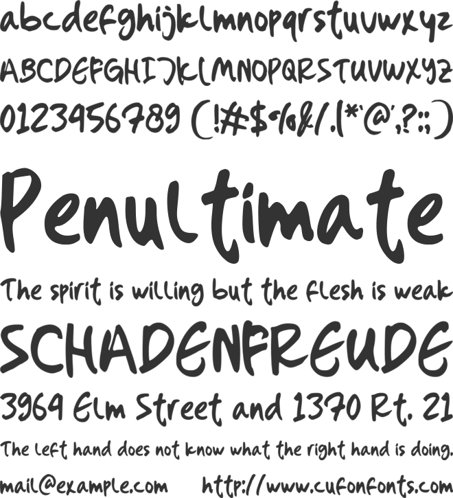 Gantos font preview