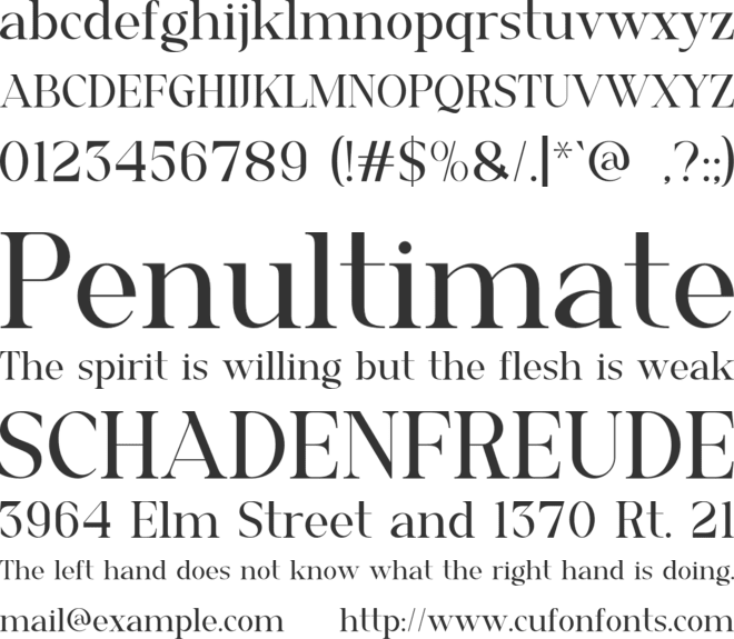 MUSTAC font preview