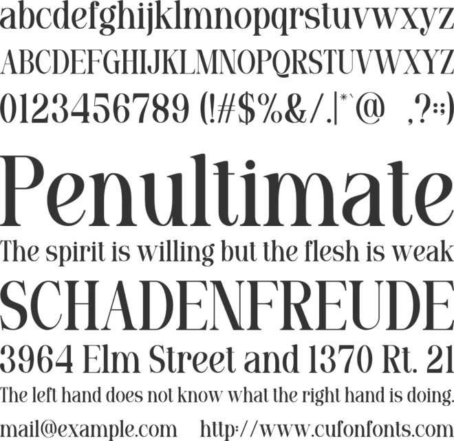 Zugili font preview