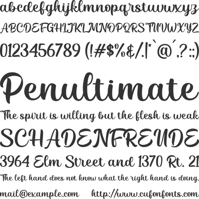 Beltania font preview