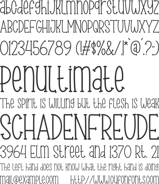 Garden House Serif font preview