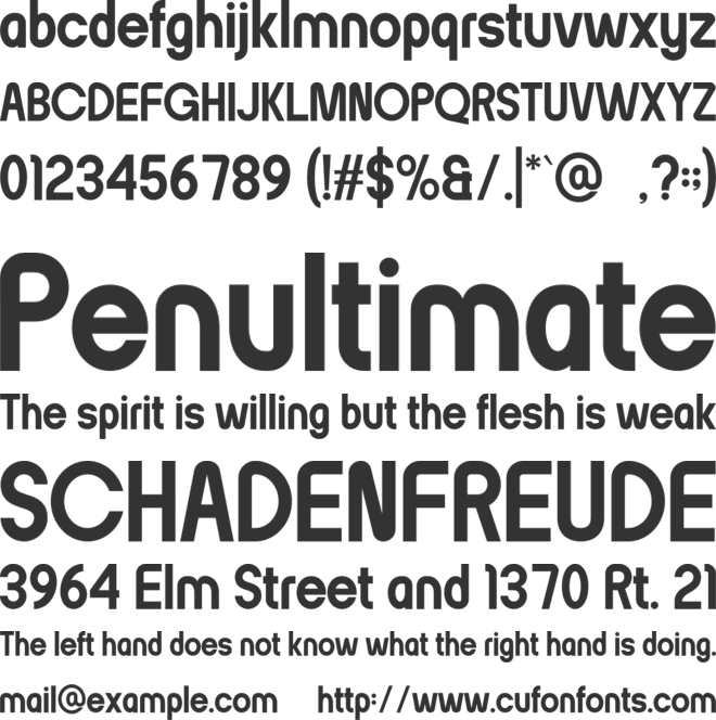 Mifik font preview