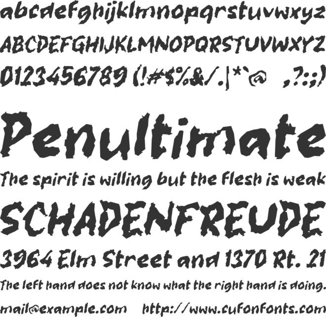 n Ninjaz font preview