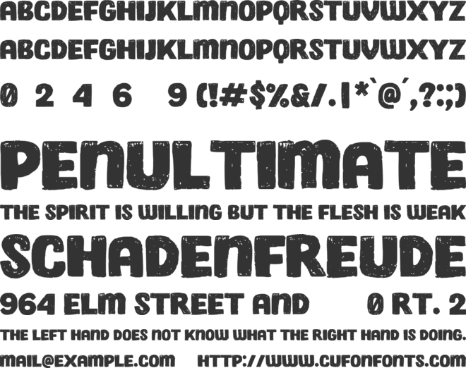 Super Pulp font preview