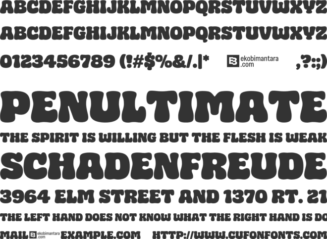 HEY LOUIE font preview