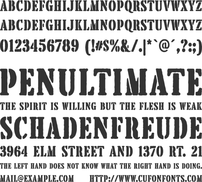 Brother Garage Serif font preview