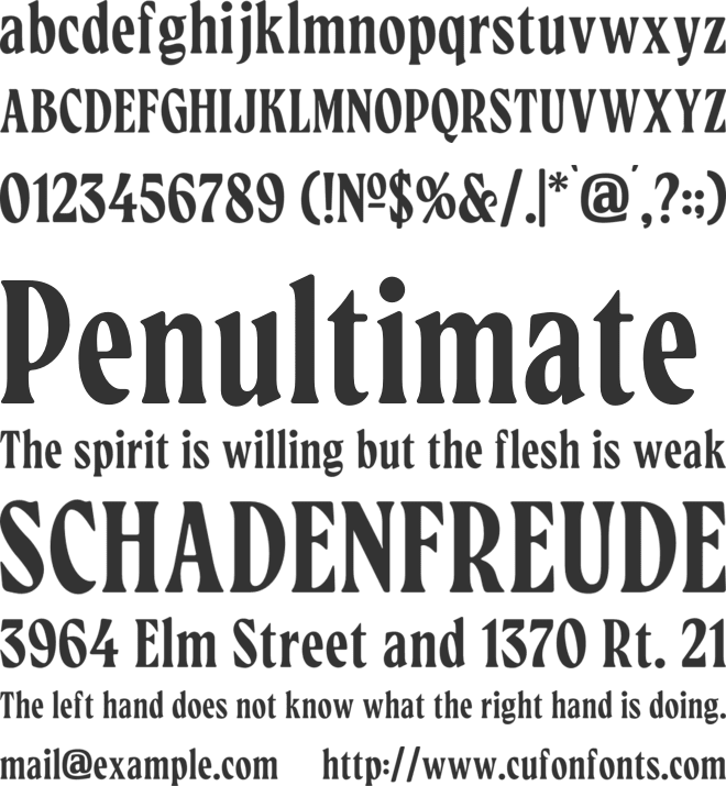 Southport font preview