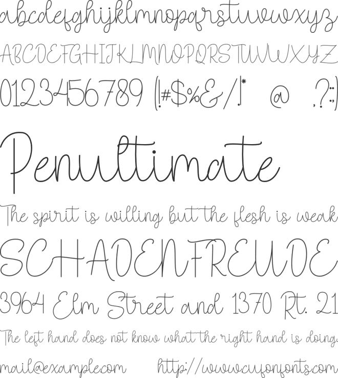 Autoscript font preview