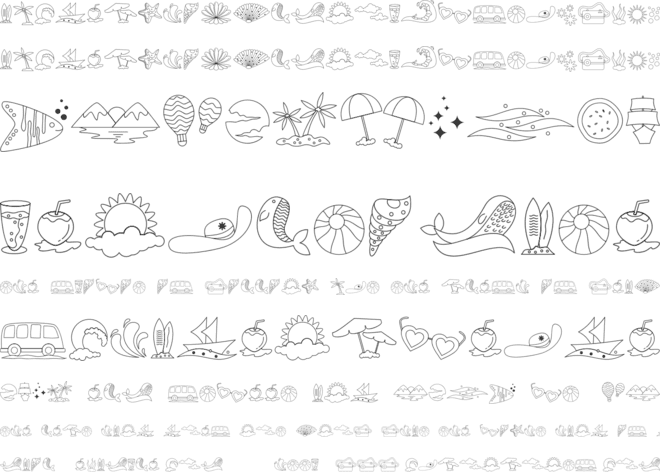 Beach Dingbats font preview