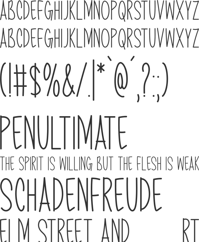 I Love Summer font preview