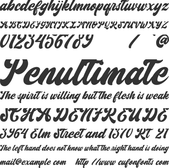 Vintage Brands font preview