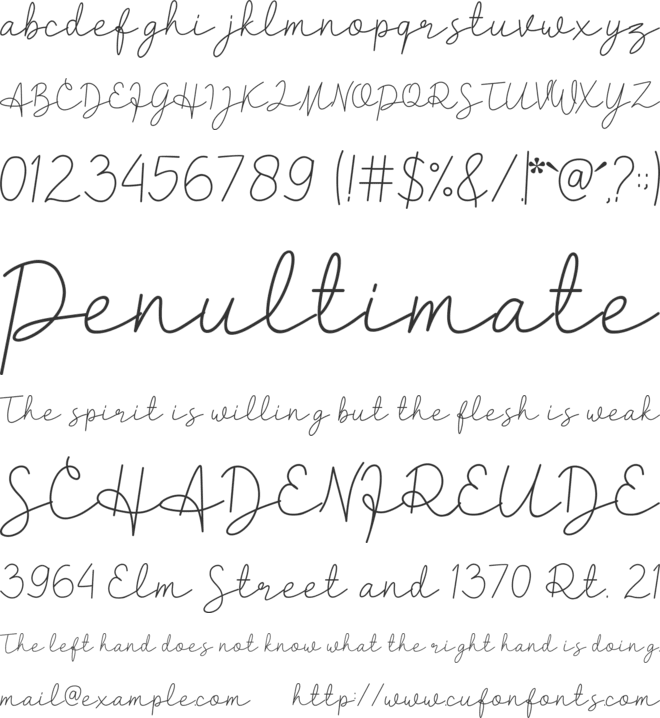 Clarisa font preview