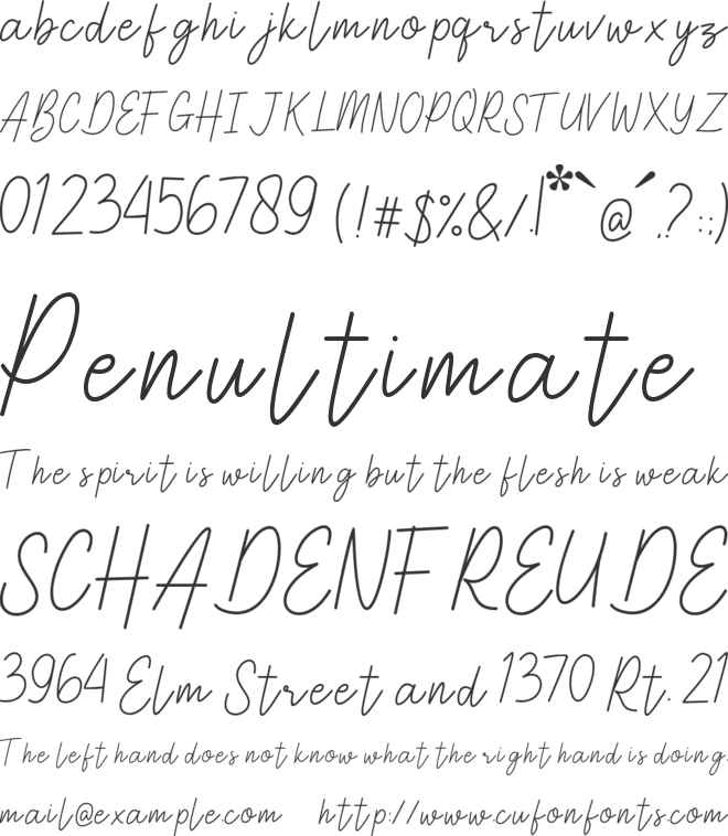 Astercla font preview