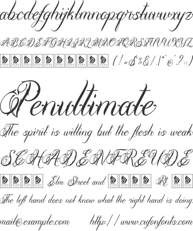 Lentamy Ebigail font preview