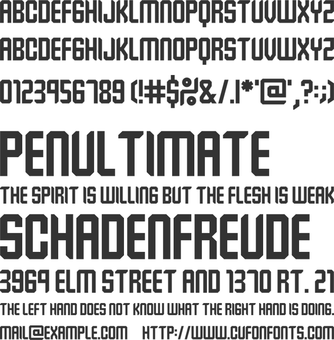 Armada font preview