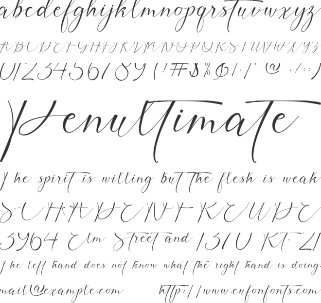 Inter Signature font preview