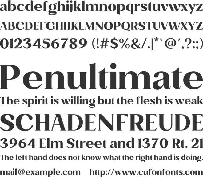 Muttia font preview