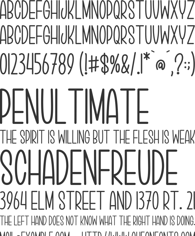 Vanilla Sky font preview